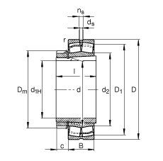 Bearing 22212-E1-K + H312