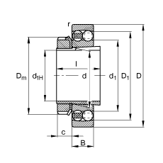 Bearing 1317-K-M-C3 + H317