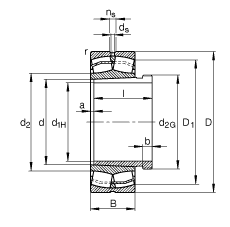 Bearing 22314-E1-K-T41A + AHX2314G